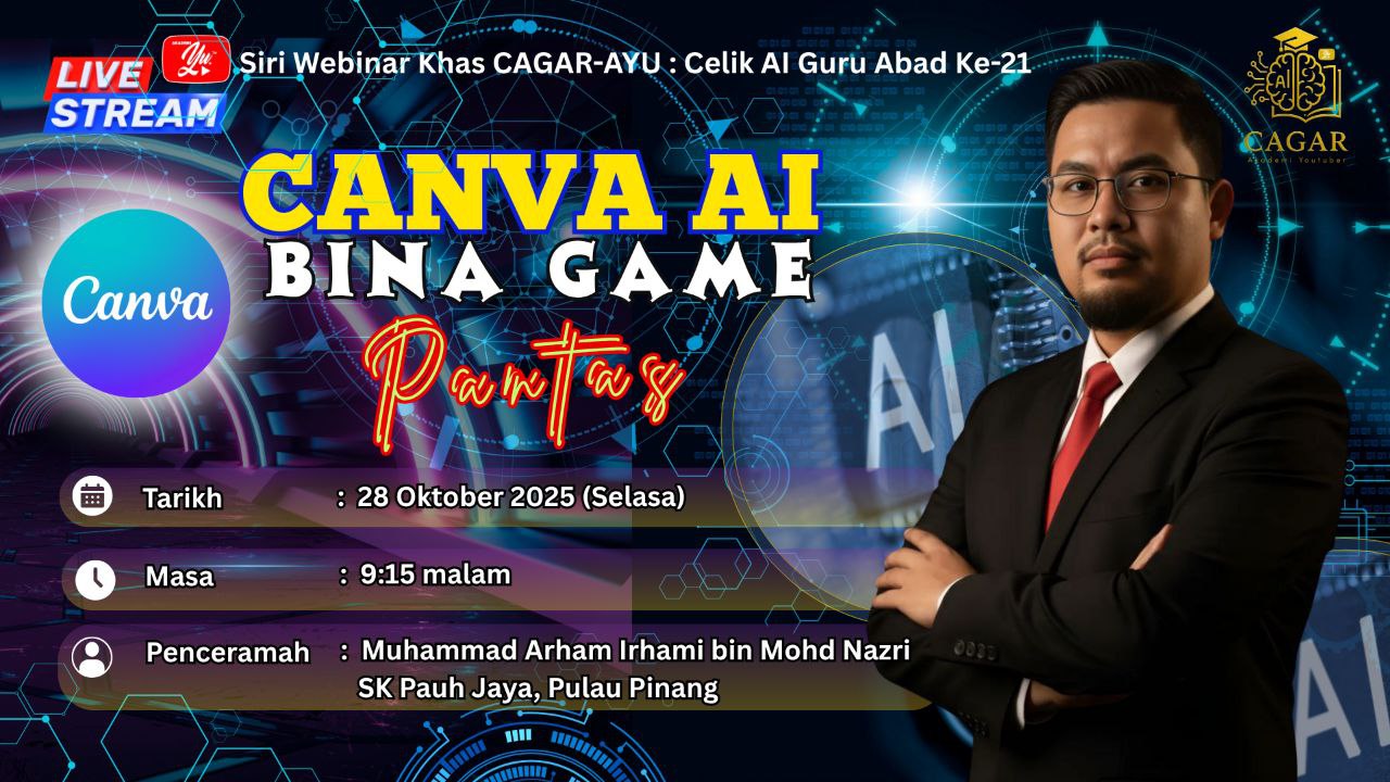 🔴 [LIVE] CAGAR AYU #14 : CANVA AI BINA GAME DENGAN PANTAS